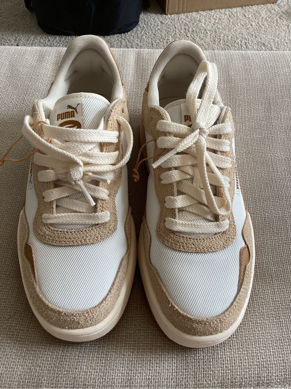 Puma Women’s Cream & Tan Low-Top Sneakers